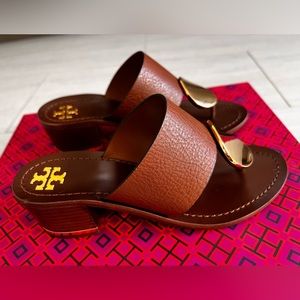 Tory Burch Calf Leather Patos Disk Sandal, Size 6, BRAND NEW